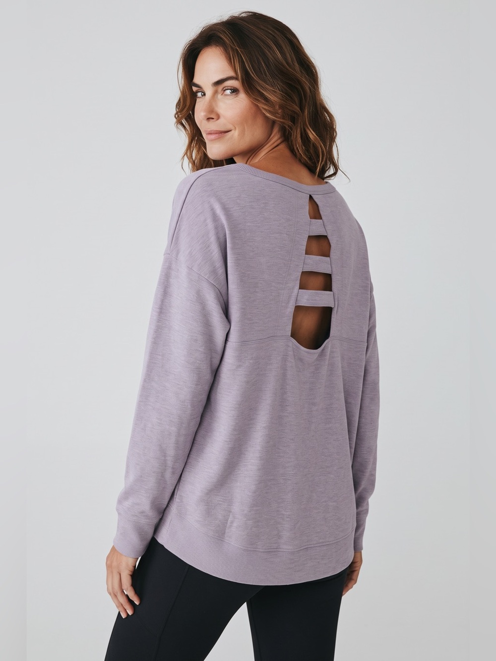 Balance Collection Georgia Cross Back Pullover Tunic // Purple // XL